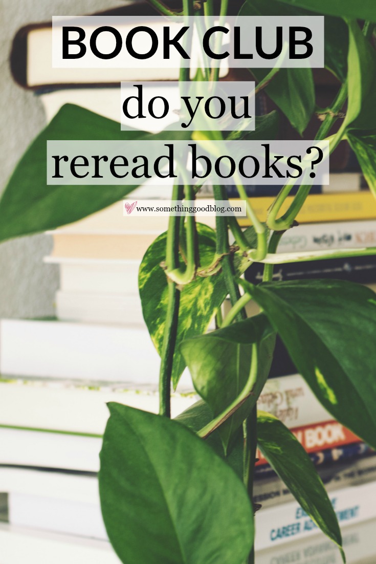 Do you Reread Books? | Something Good | A DC Style and Lifestyle Blog on a Budget, stack of books and plant