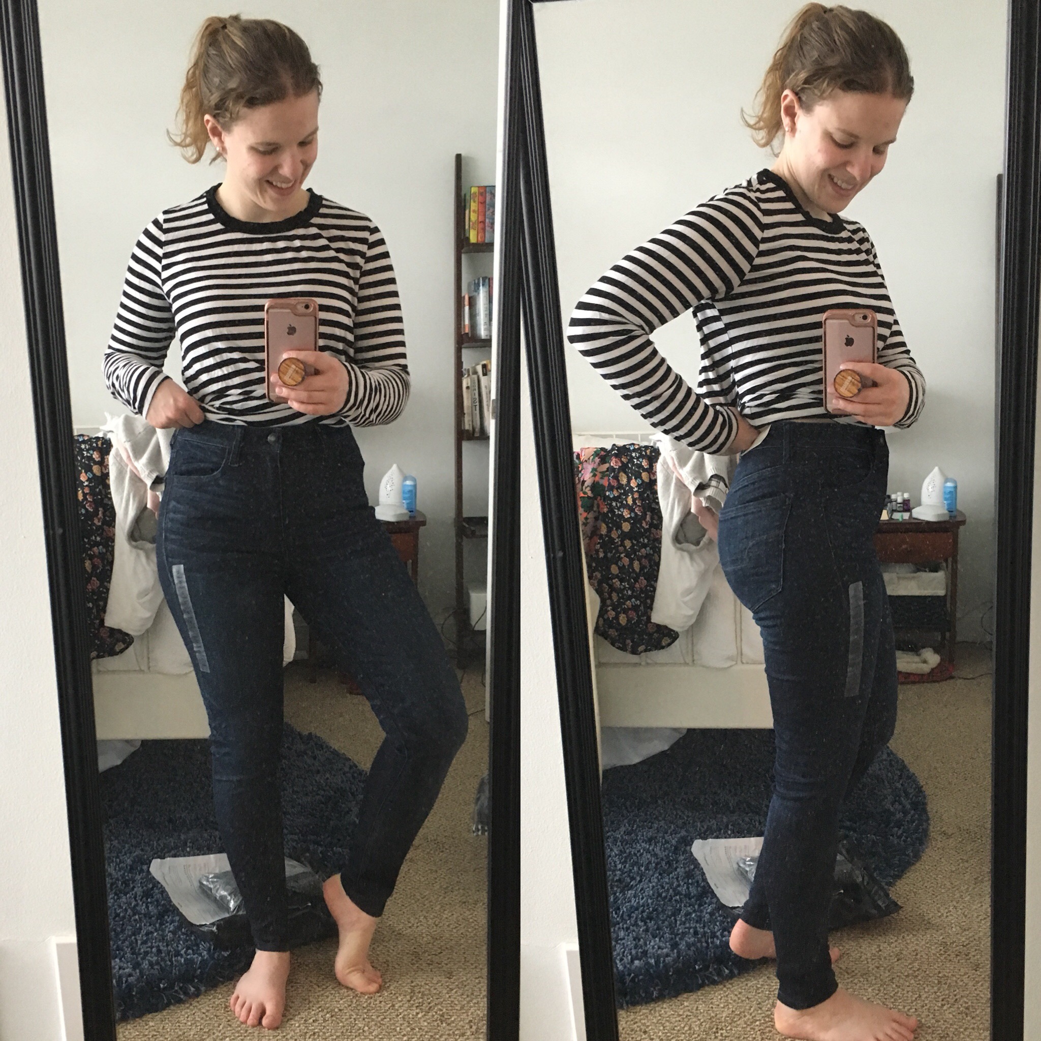 dc woman blogger wearing AE Ne(x) Level Super High-Waisted Jegging