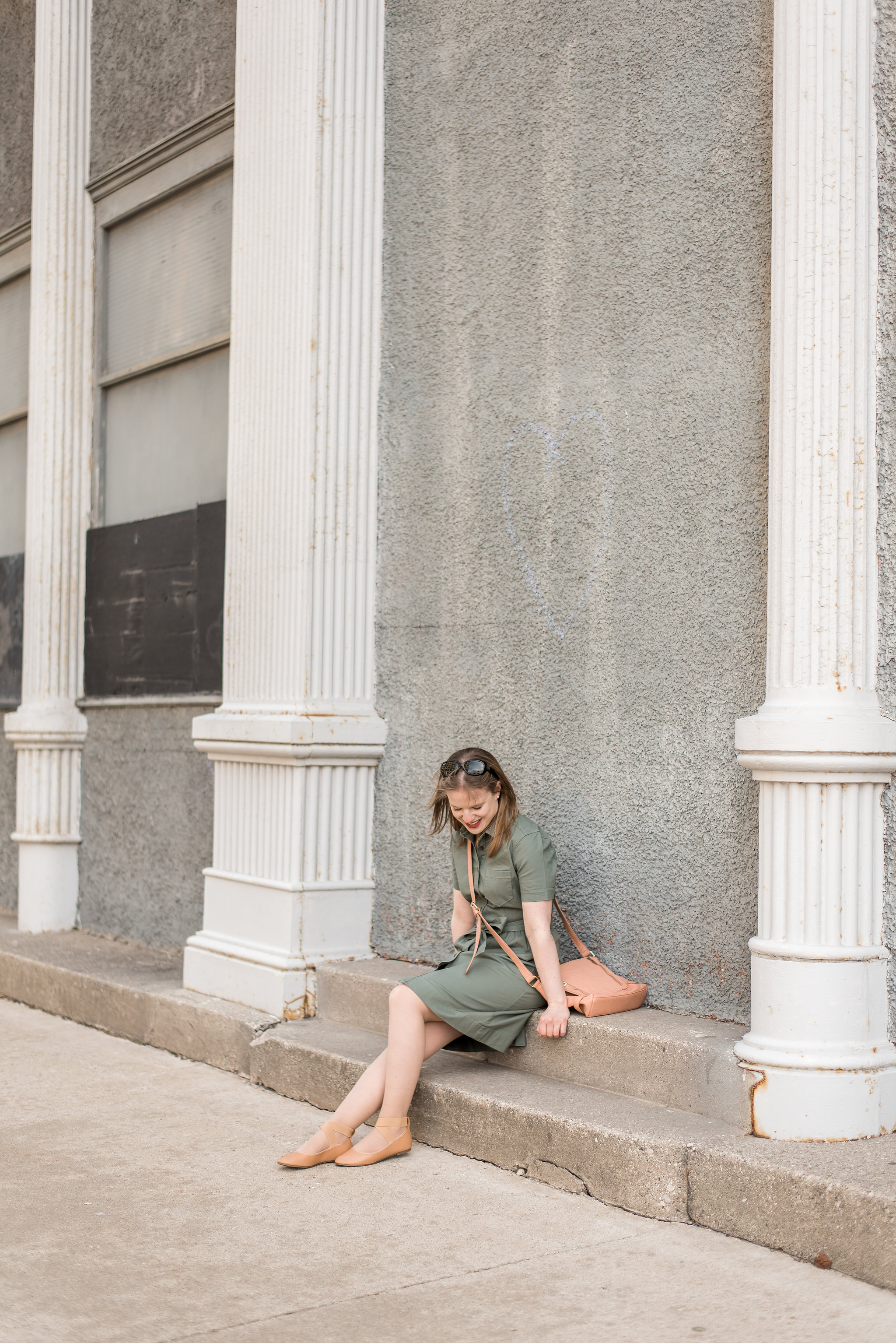 dc style fashion blogger wearing Urban Outfitters flats cross-strap