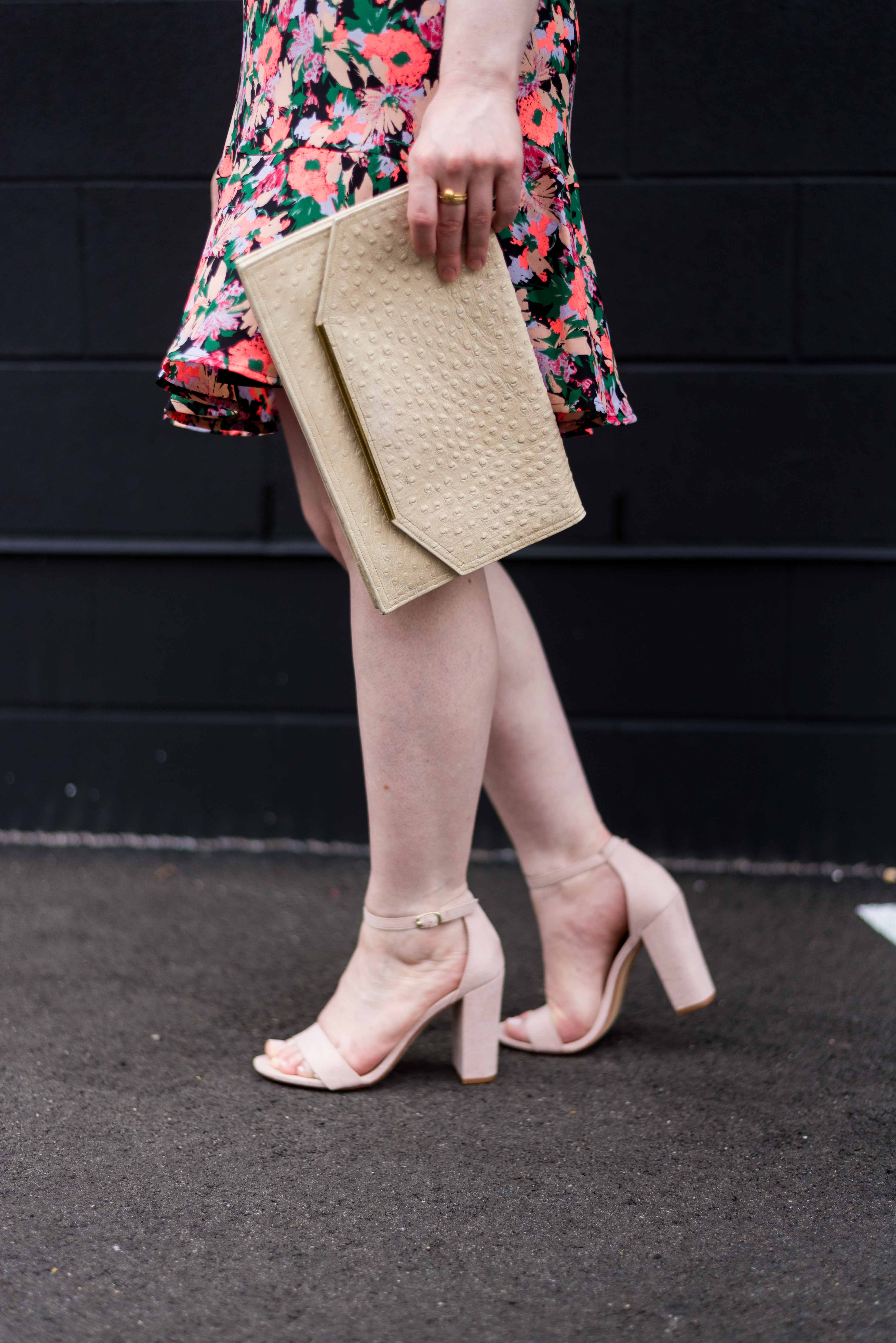 DC woman blogger wearing A New Day Women's Ema High Block Heel Pumps