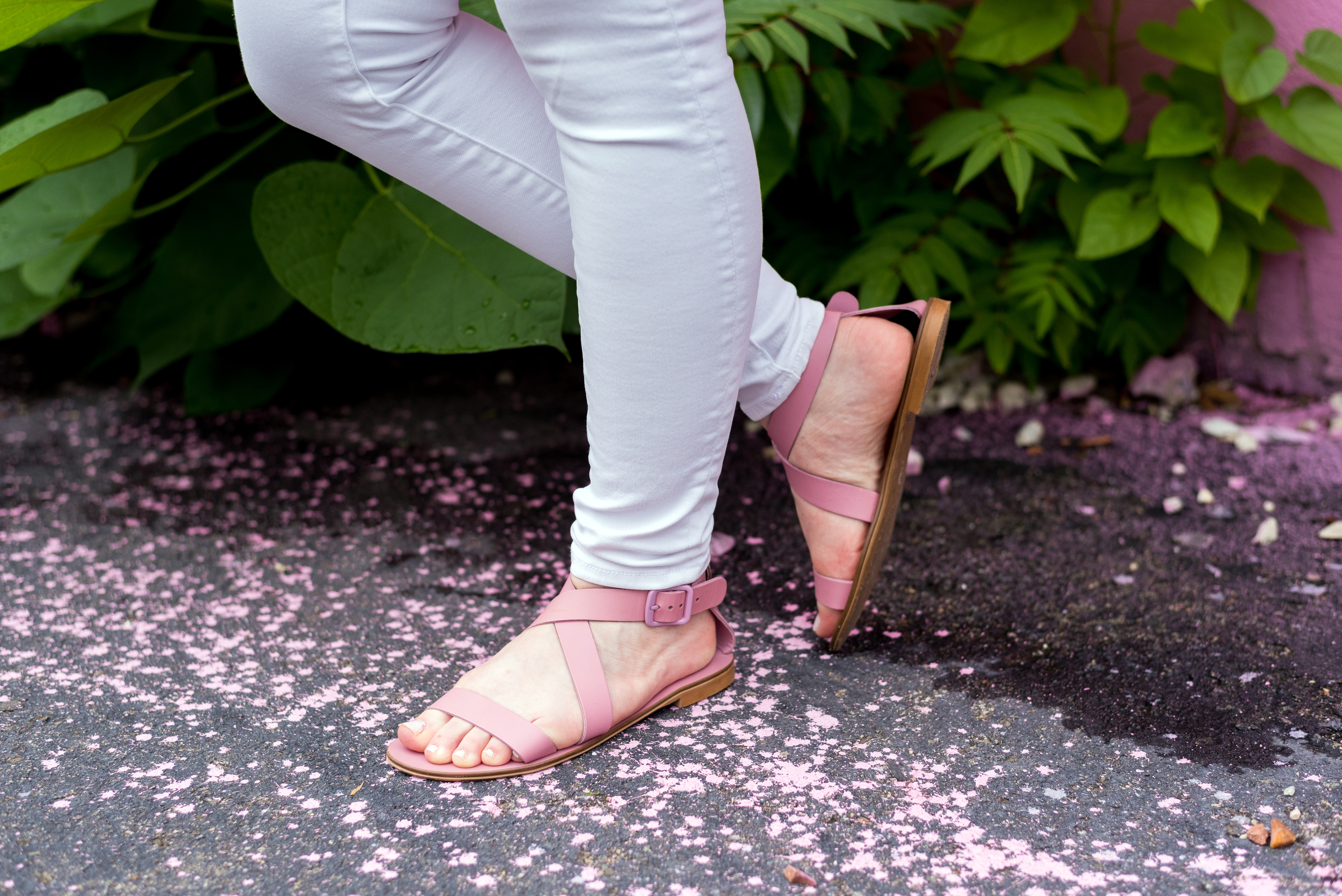 DC woman blogger wearing Everlane Modern Wrap Sandal