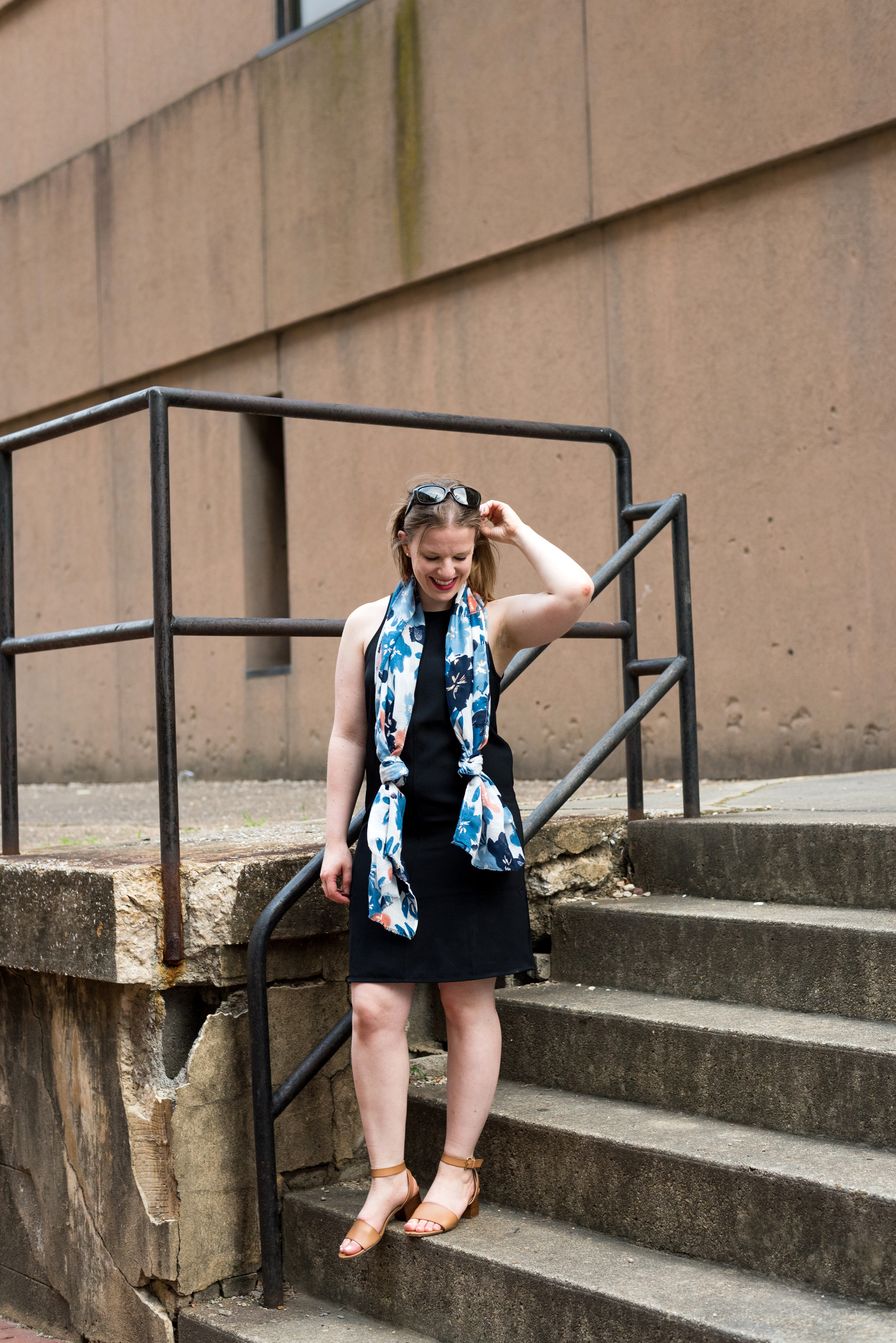 DC woman blogger wearing Everlane GoWeave High NeckTank Dress