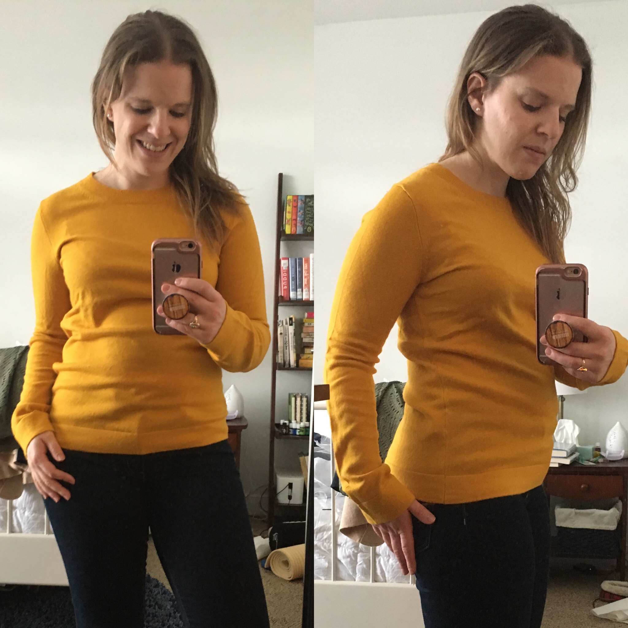 DC woman blogger wearing J.Crew Factory cotton-wool teddy sweater