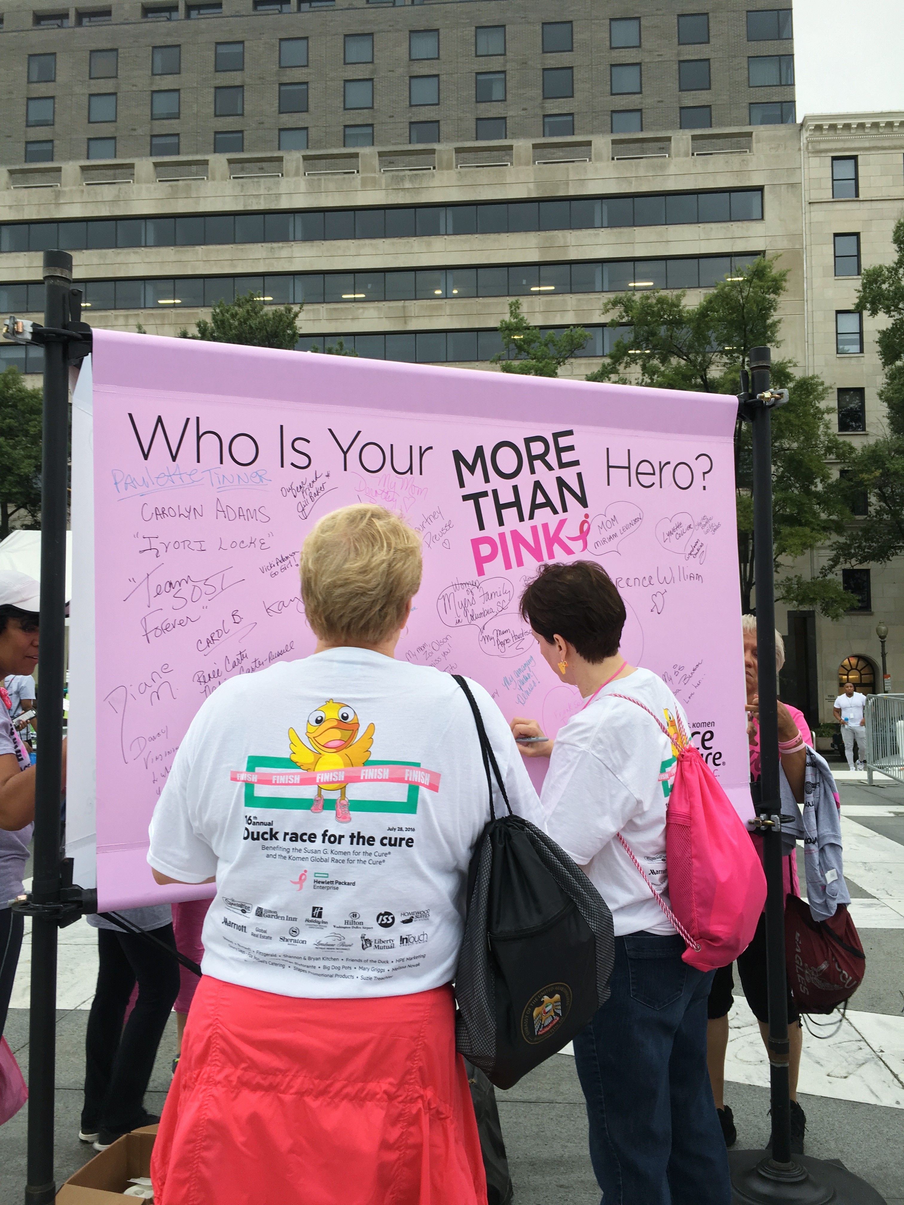 Race for a Cure with Komen Hero Sign