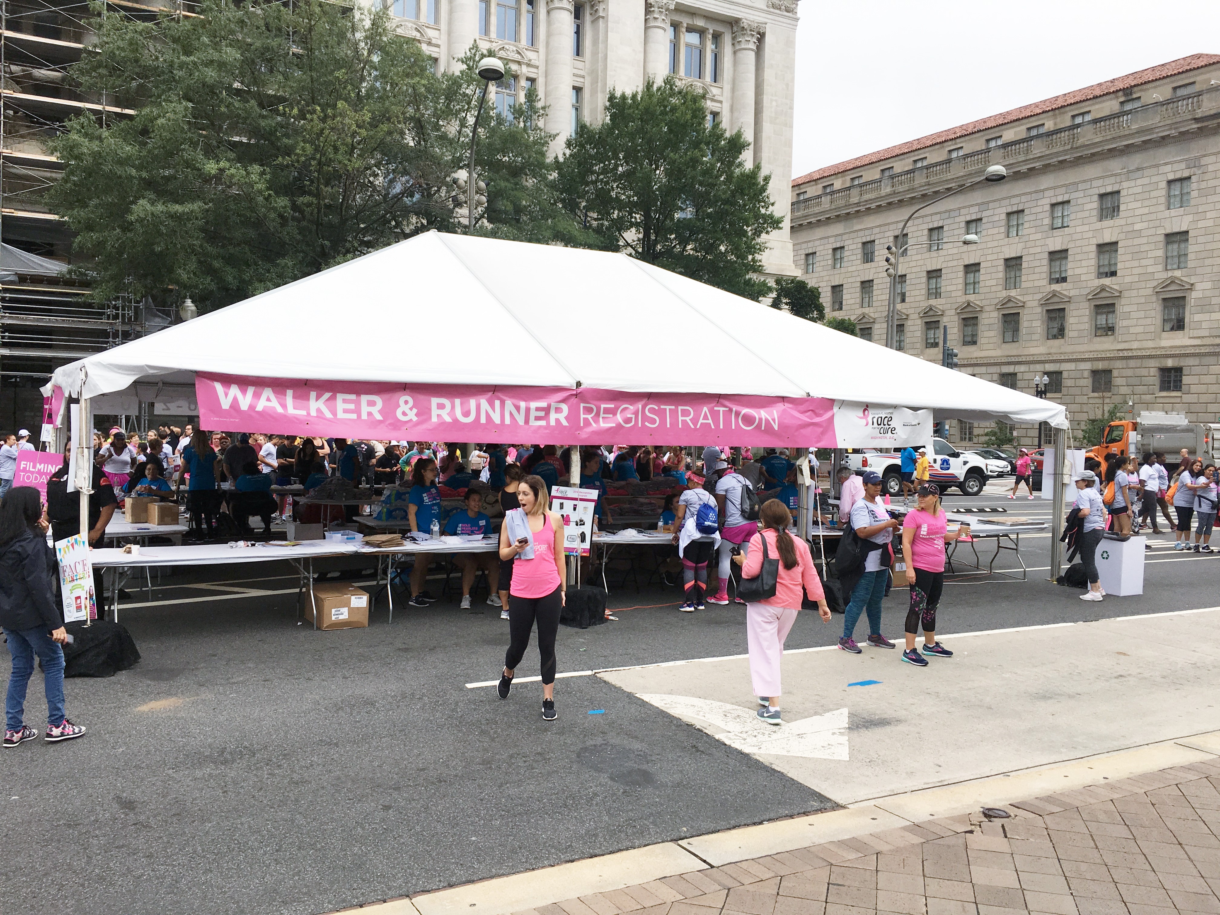 Race for a Cure Registration Area