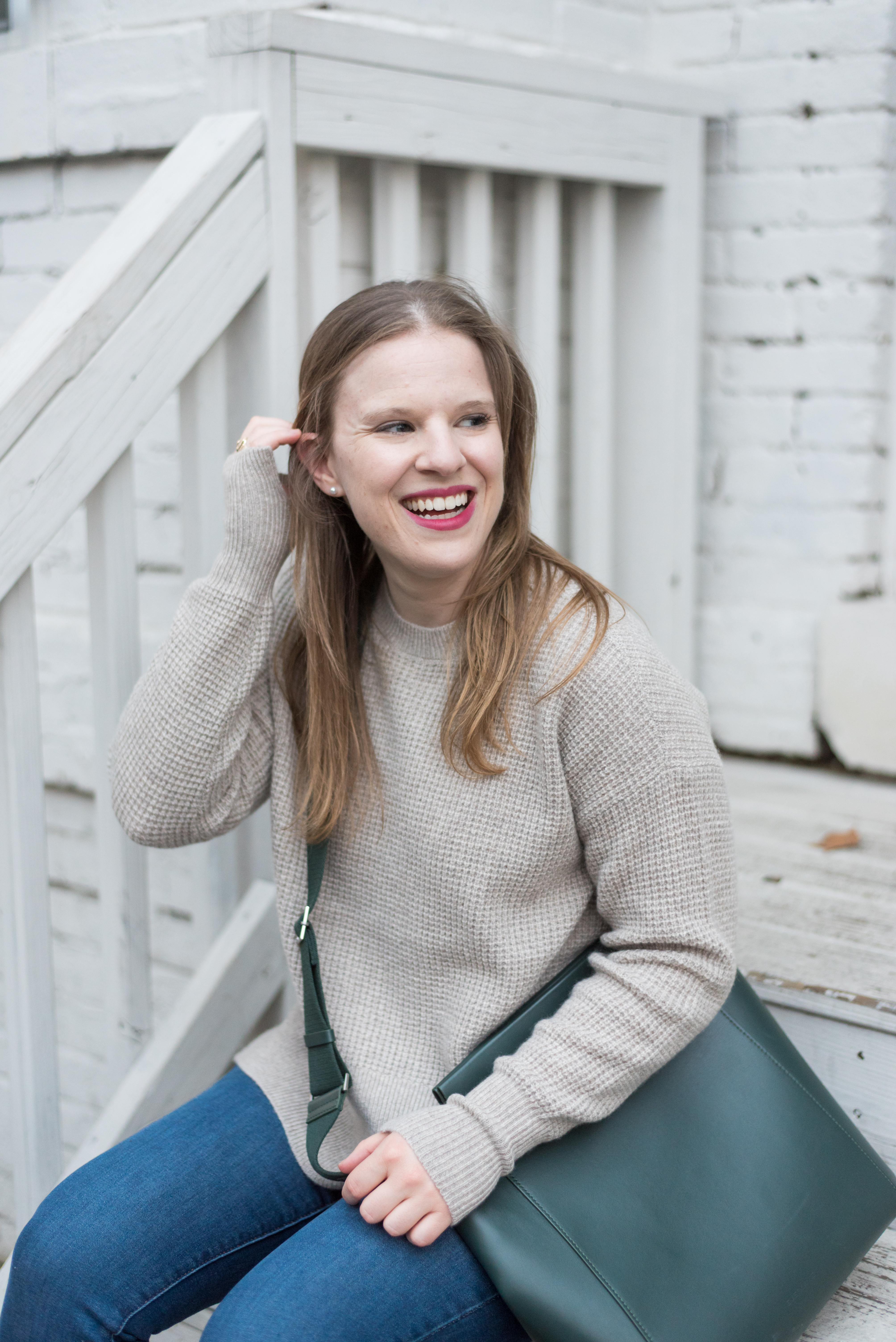 dc woman blogger wearing best fall sweaters