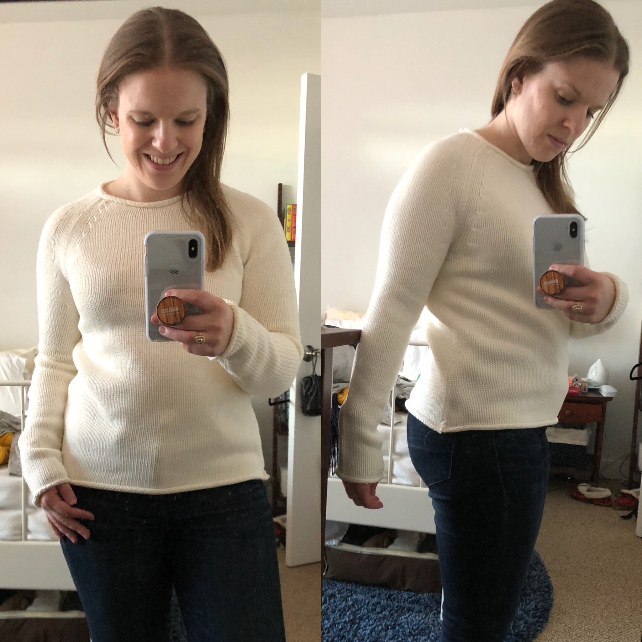 DC woman blogger wearing J.Crew Factory Rollneck™ pullover sweater, Ivory