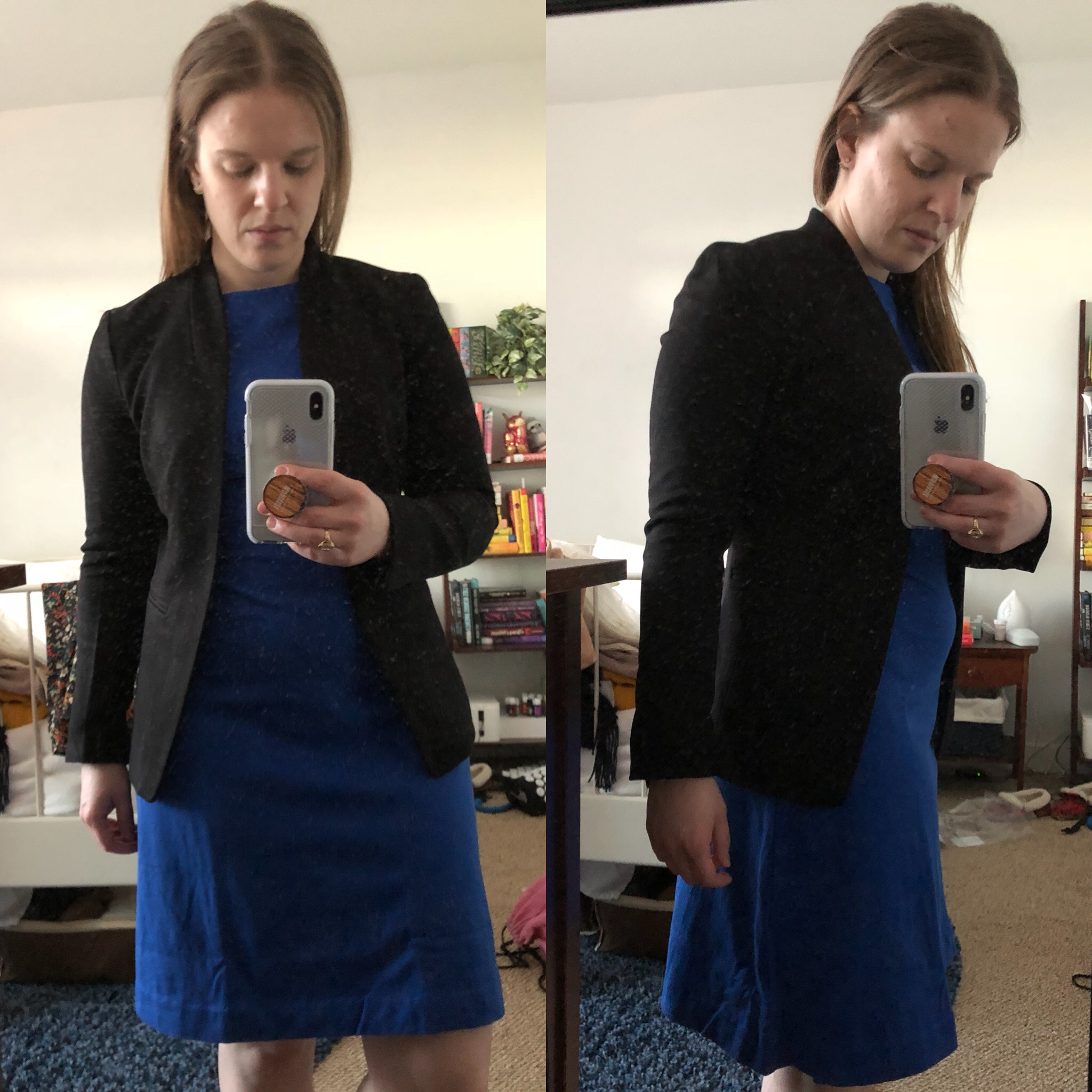 DC woman blogger wearing J.Crew Going Out Blazer, Black