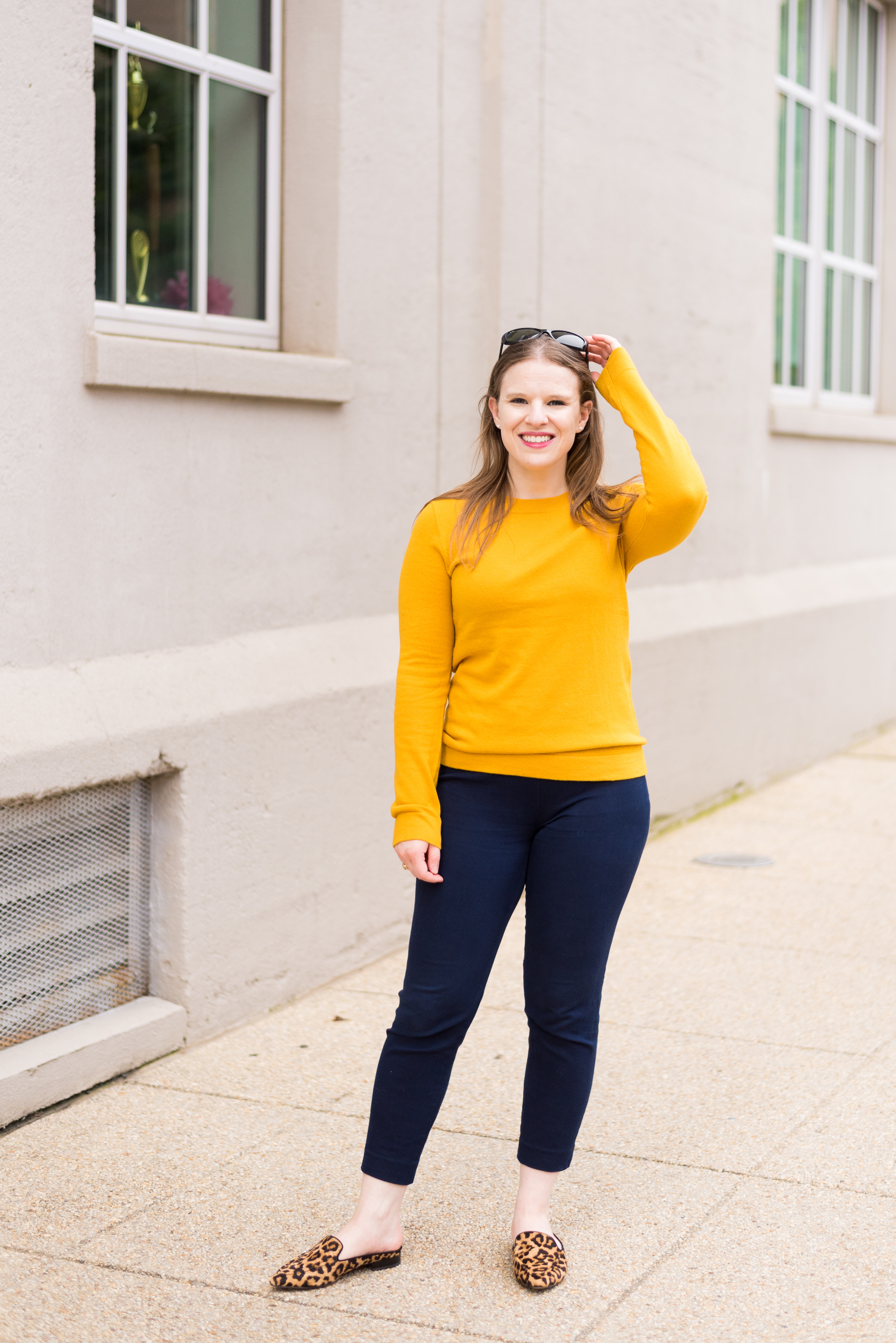 DC woman blogger wearing J.Crew Factory cotton-wool teddie sweater