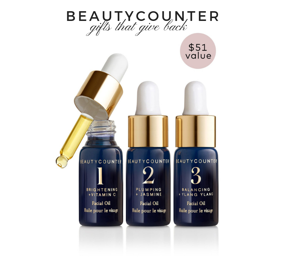 Gifts that Give Back: Beautycounter | Something Good  | A DC Style and Lifestyle Blog on a Budget, Glow & Go Mini Oils set