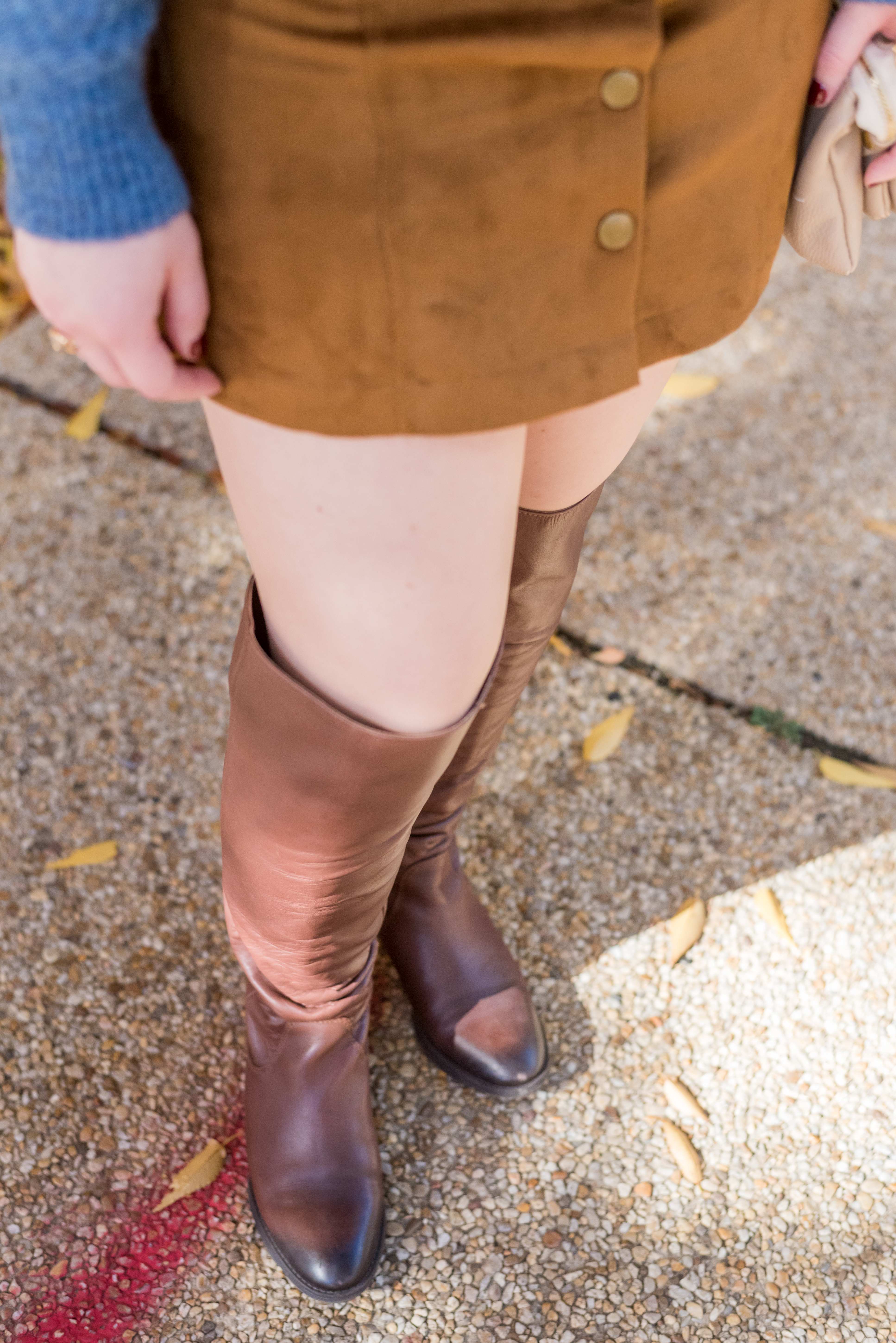 DC woman blogger wearing Over the Knee Boots