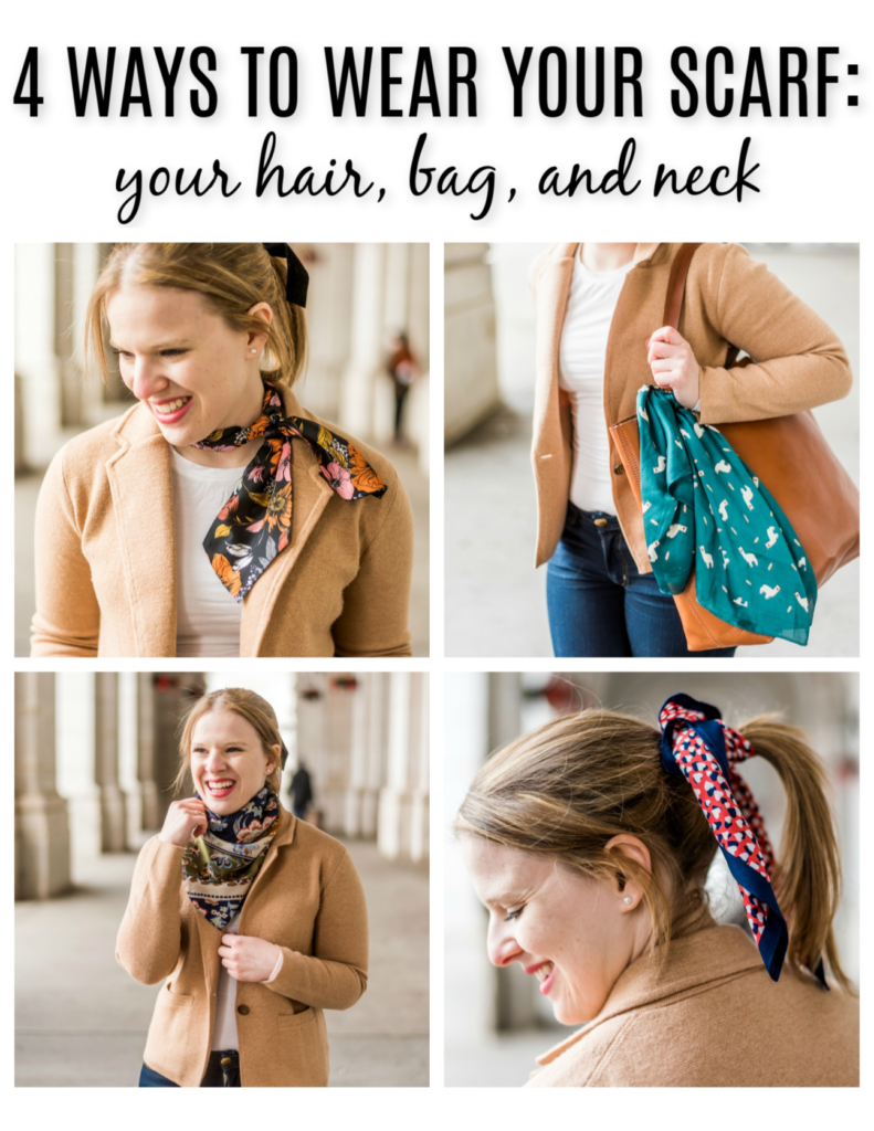 How I Style and Tie a Scarf to a Bag Handle 