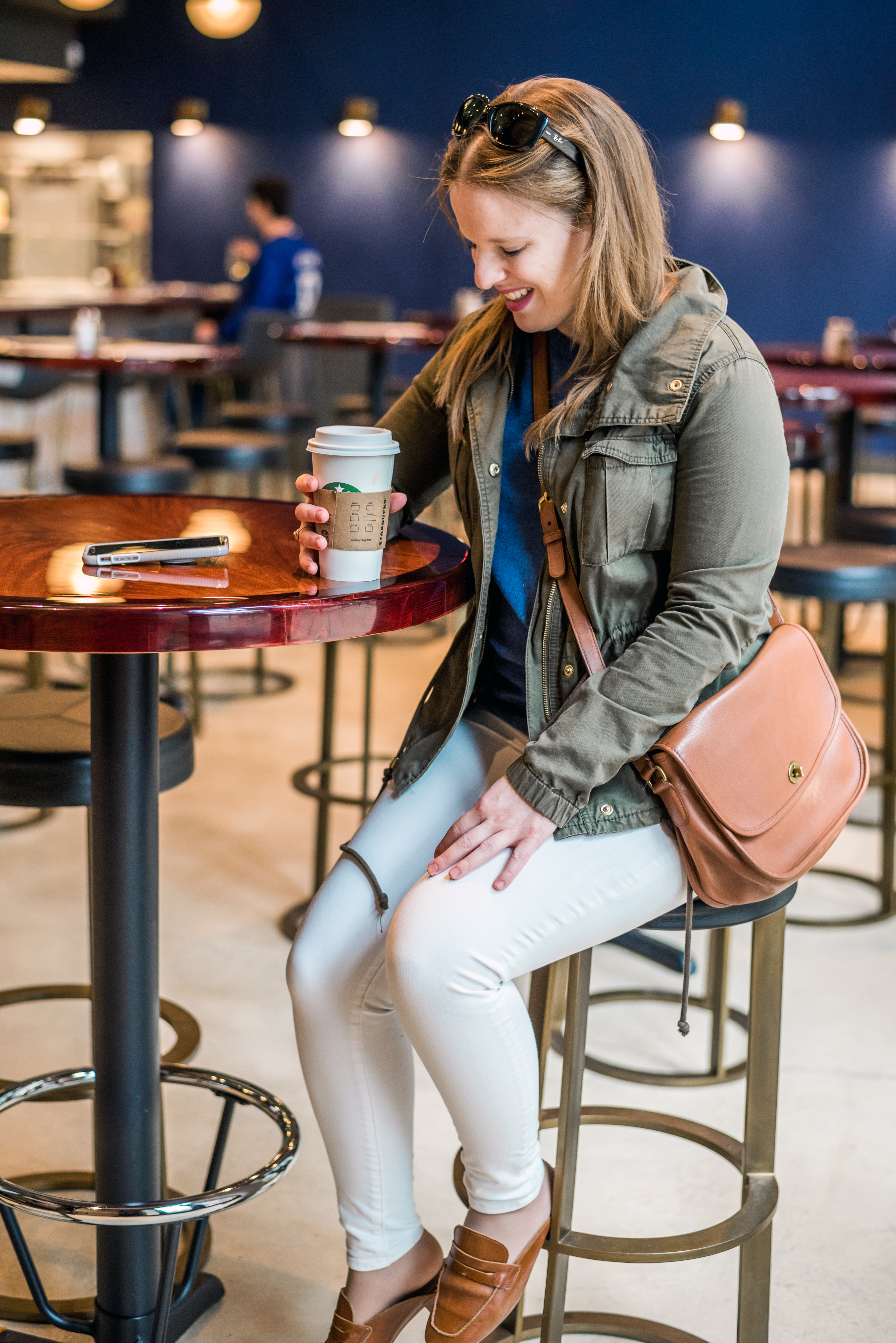 DC woman blogger wearing Old Navy Twill Field Jacket