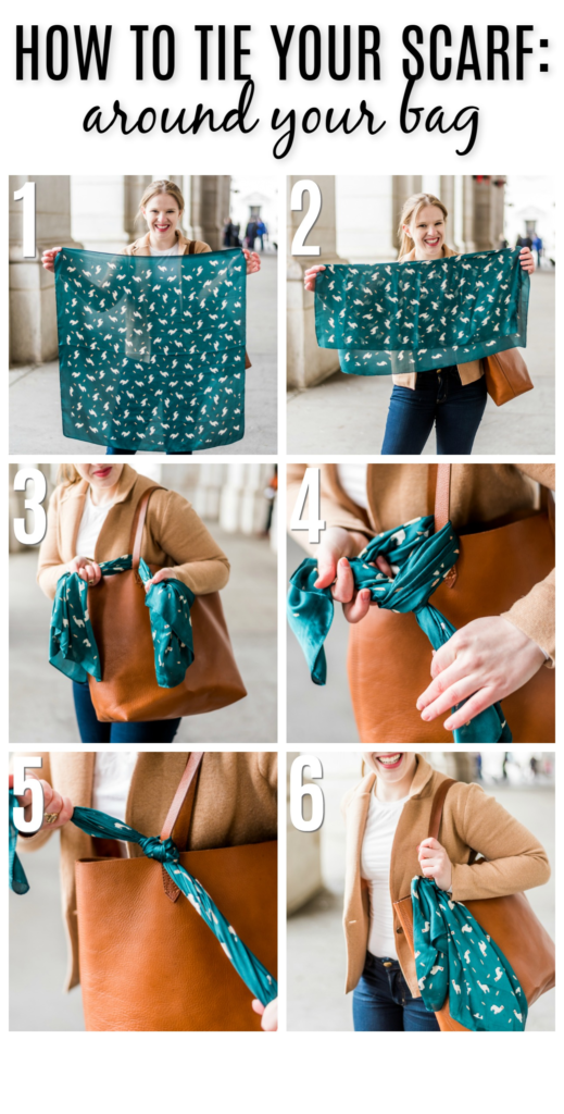 How to Tie Your Scarf: Around Your Bag