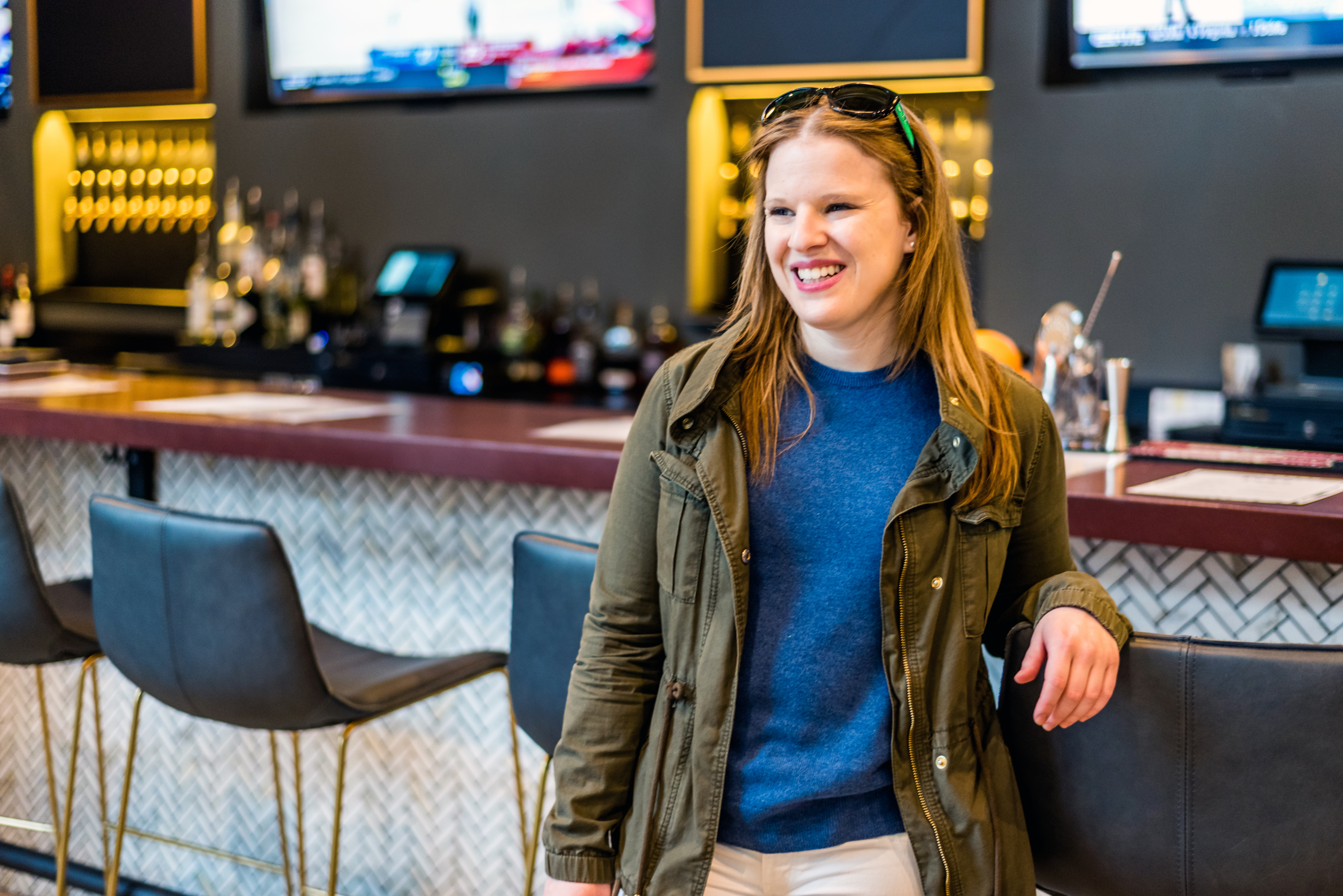 DC woman blogger wearing Old Navy Twill Field Jacket