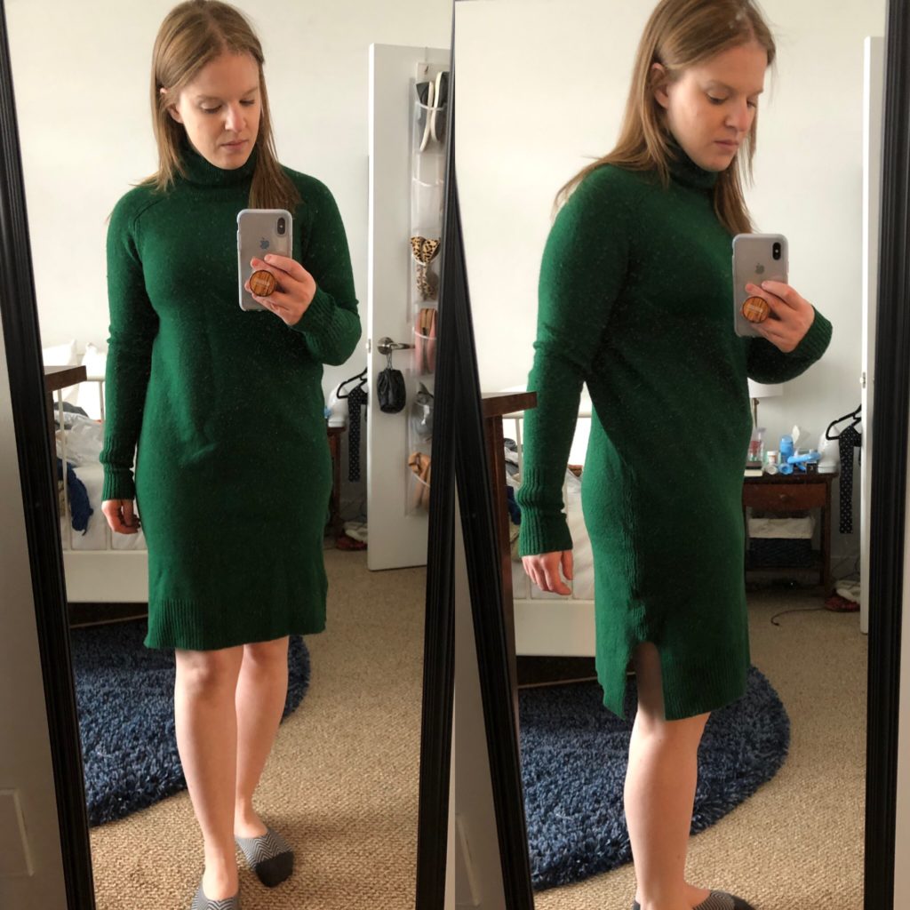 DC woman blogger wearing J.Crew turtleneck dress