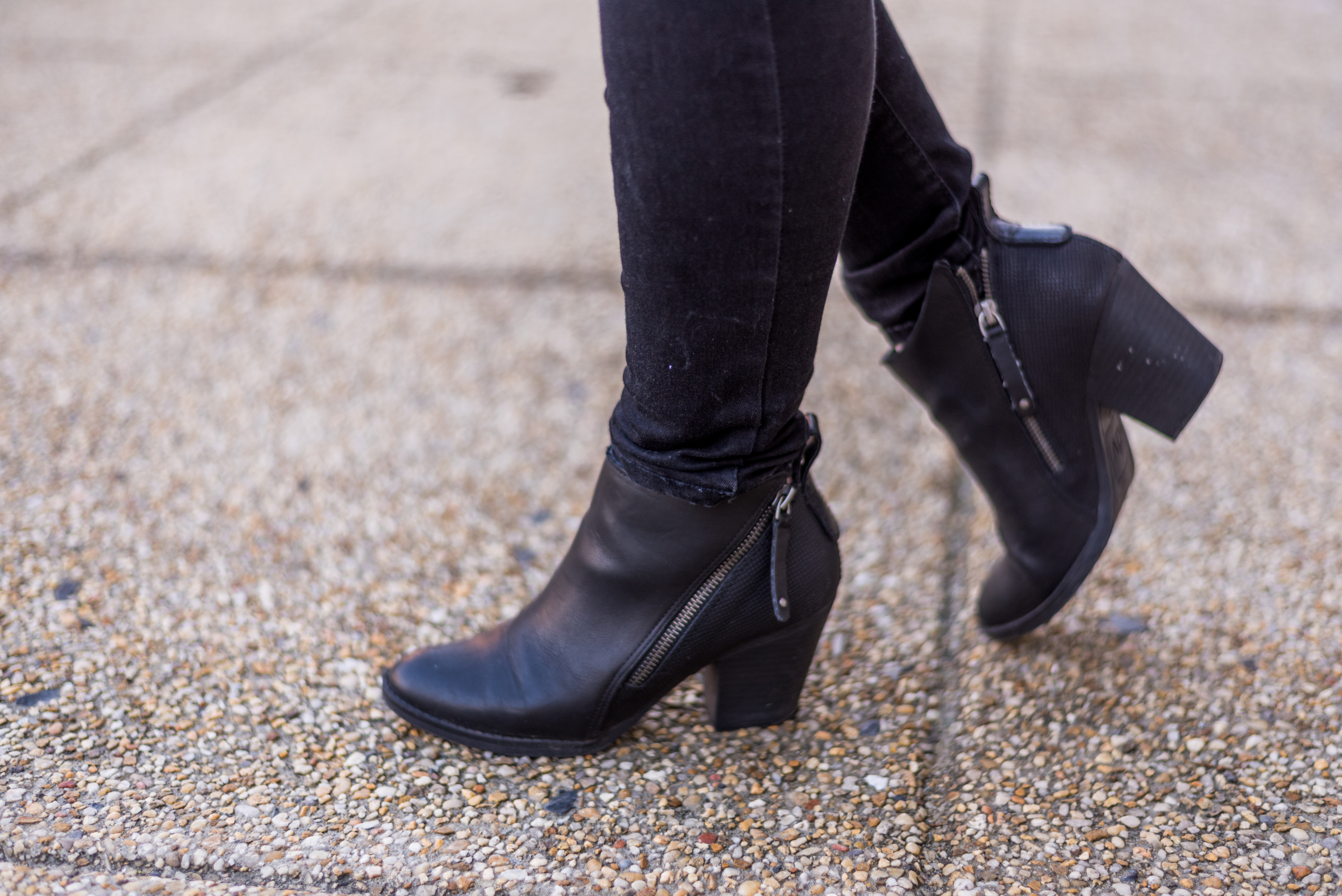 DC woman blogger wearing Target dv Women's dv Jameson Double-Zip Booties