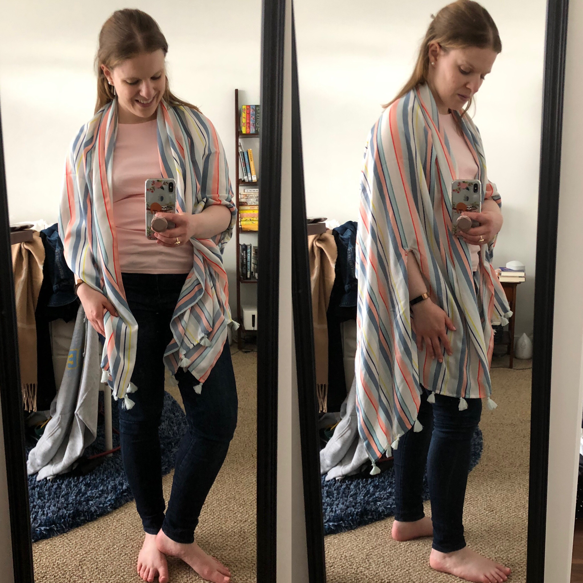 J.Crew Factory Lightweight cape-scarf with tassels, J.Factory Spring Sale Styles