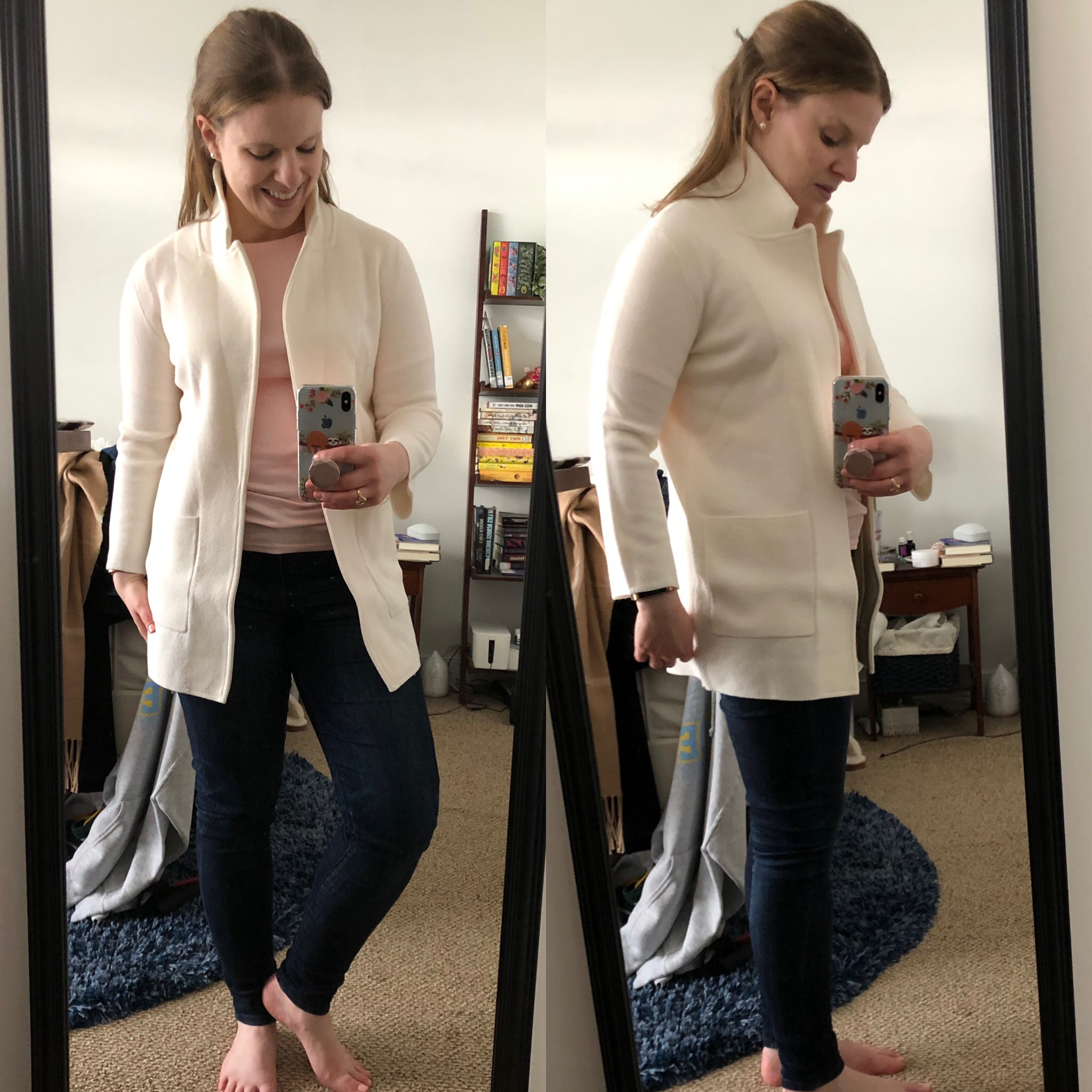 J.Factory Spring Sale Styles - J.Crew Sophie Open Front Sweater Blazer, XXS