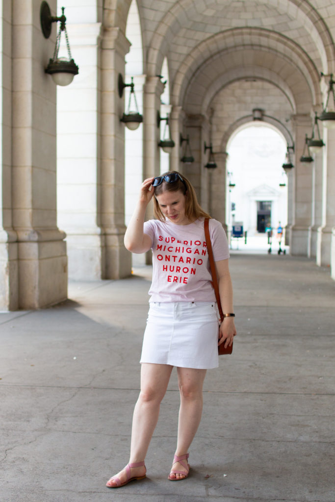 modeling graphic tees