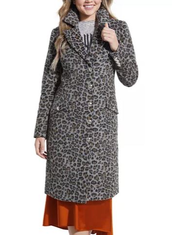 Guess Coats At Macy's: Cheetah Print