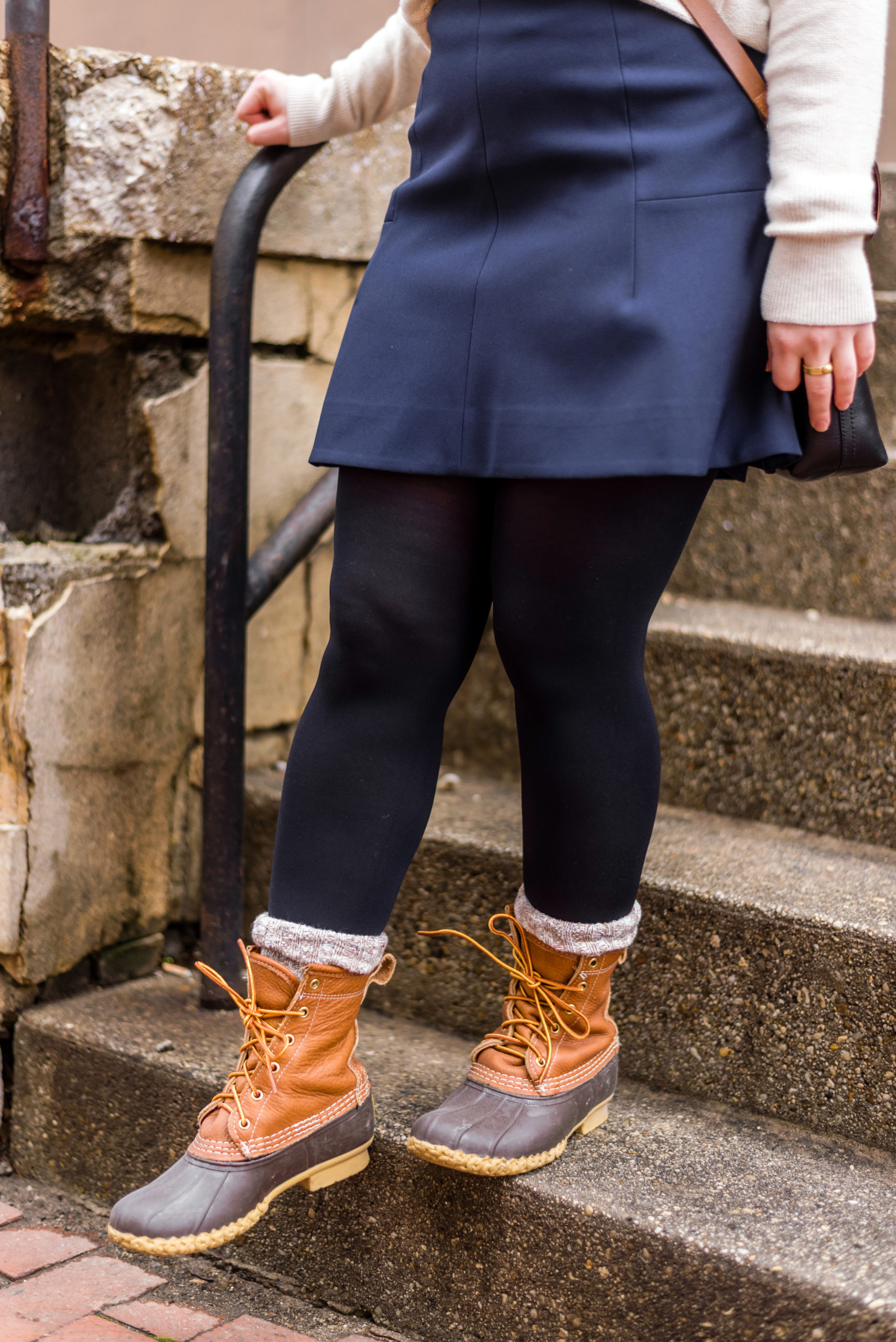 dc woman blogger wearing L.L. Bean Boots