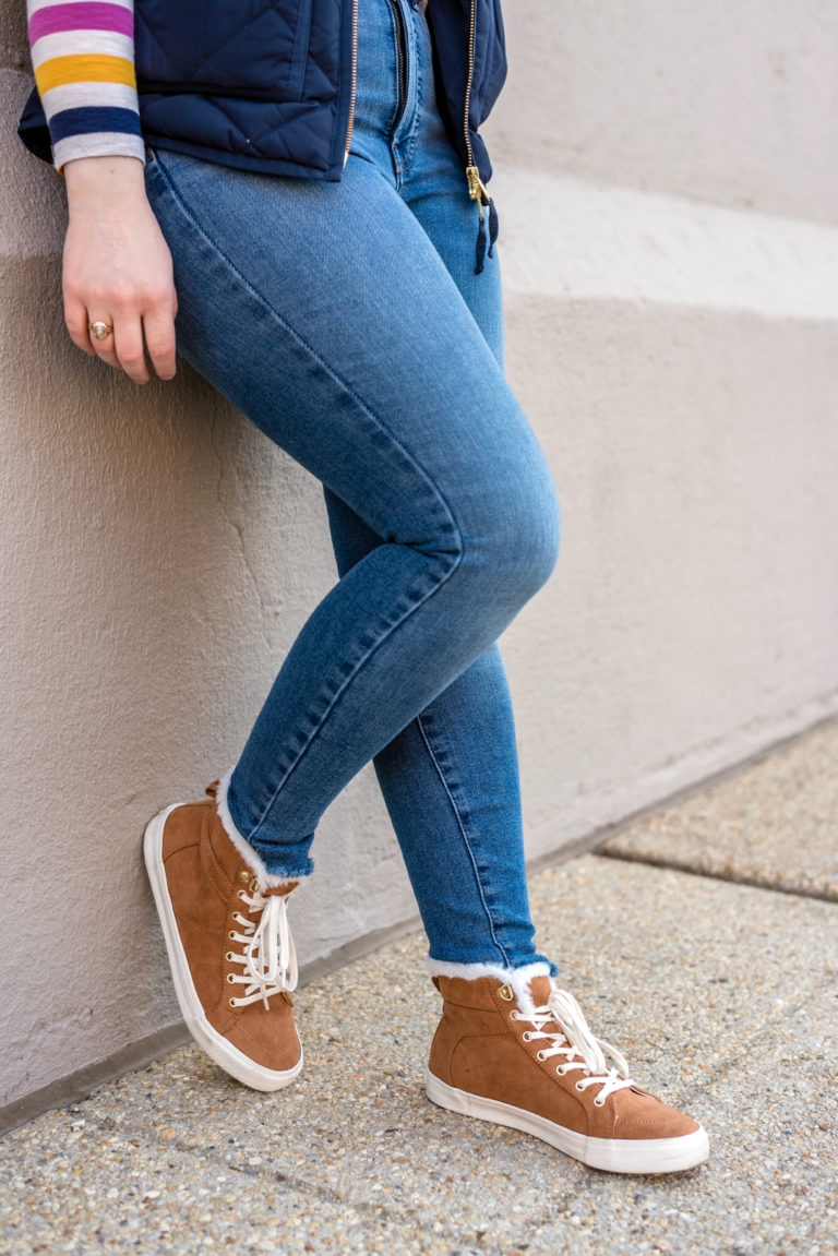 Blogger Style Two Ways: Tan Suede Sneakers | Something Good