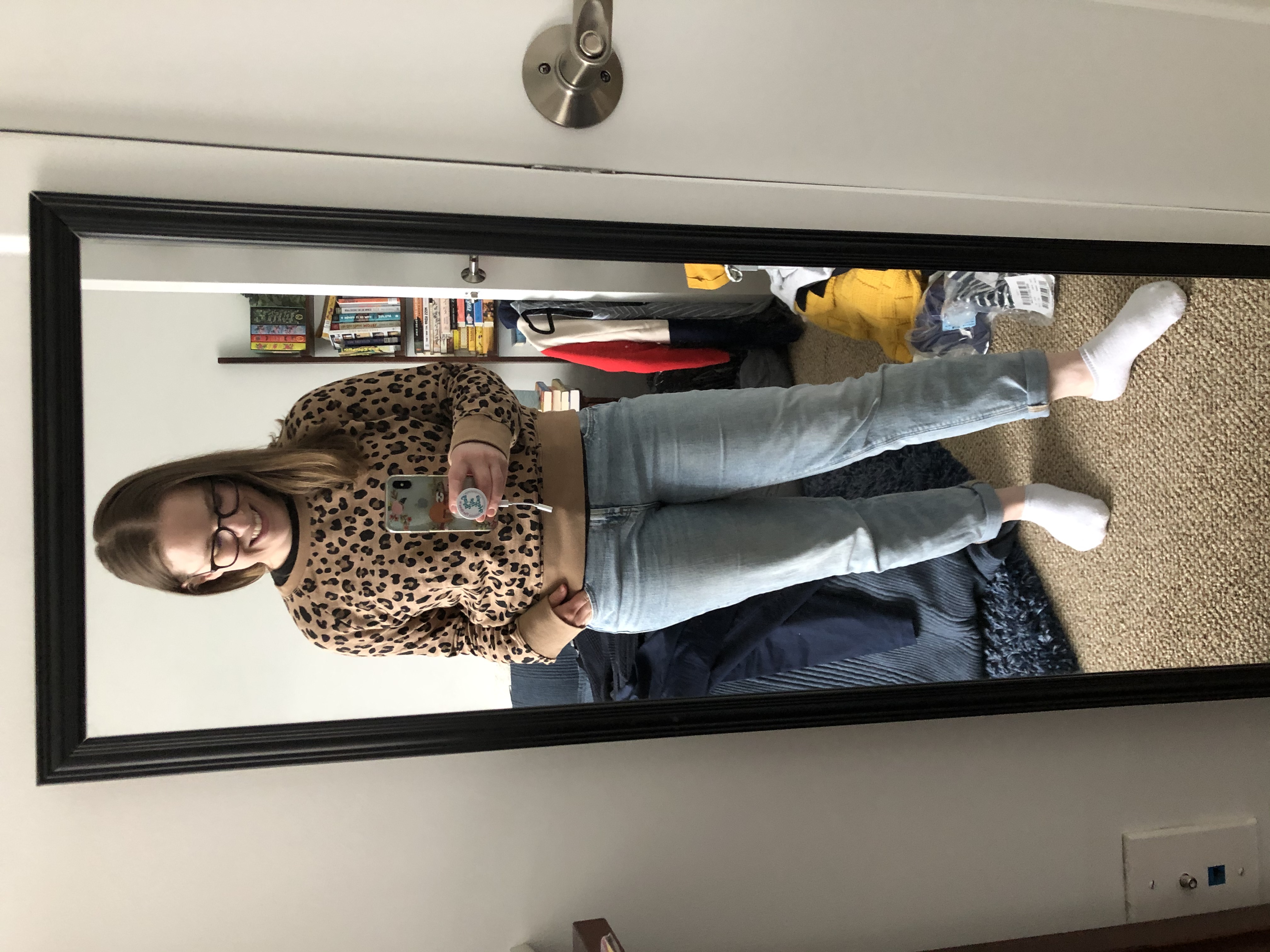 J.Crew Sweatshirt, Everlane Tee, Old Navy Jeans