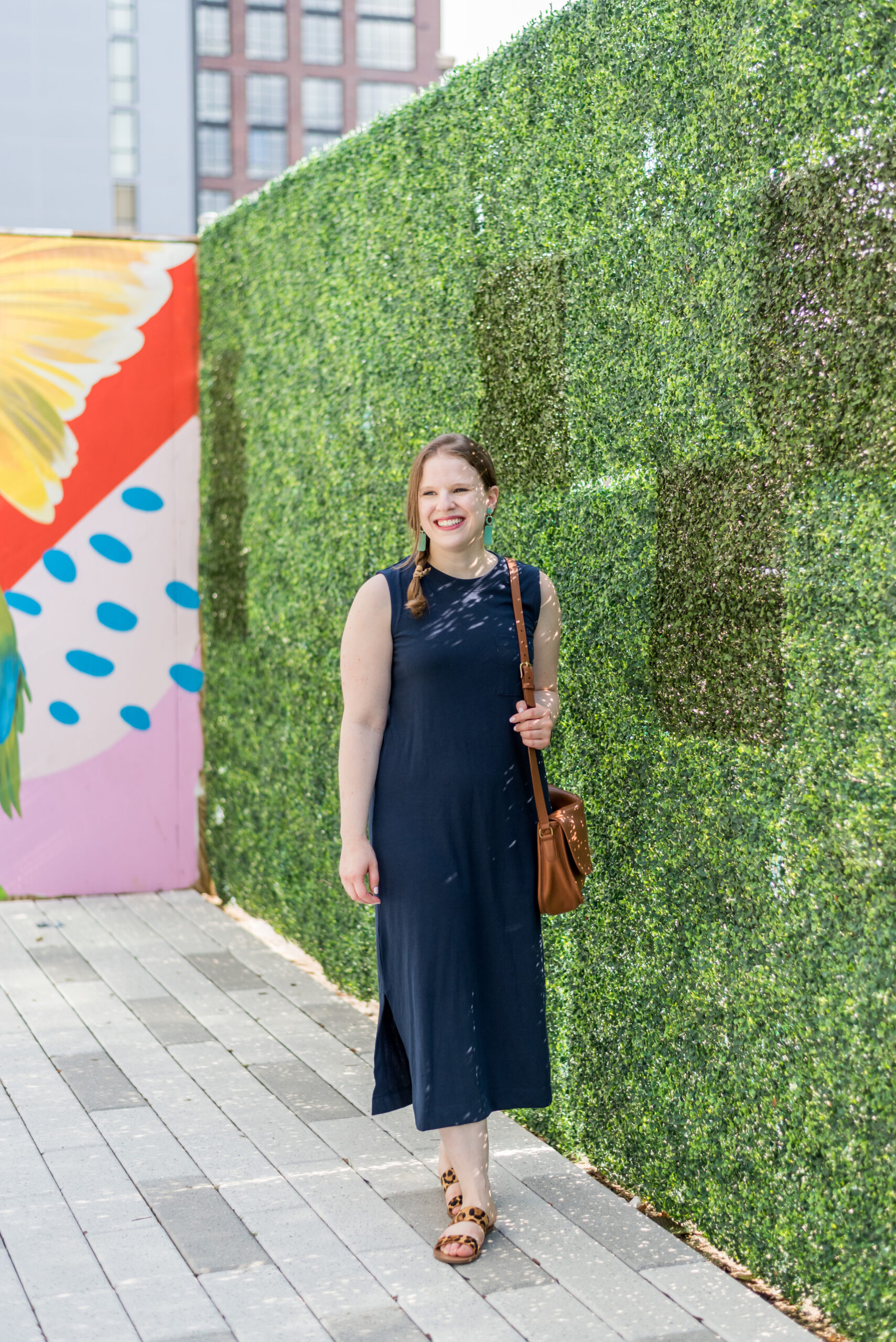 DC woman blogger wearing Everlane long tank dress