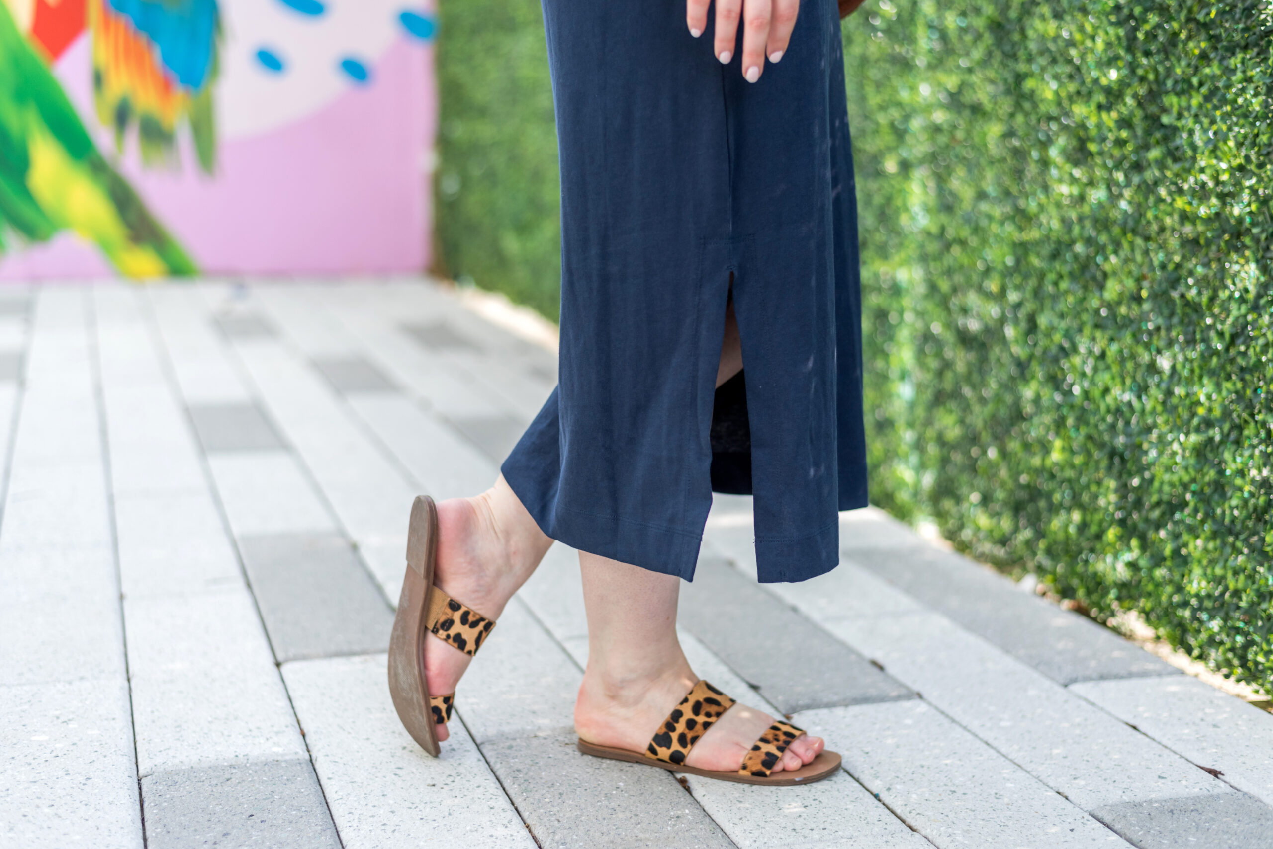 DC woman blogger wearing J.Crew Leopard Sandals