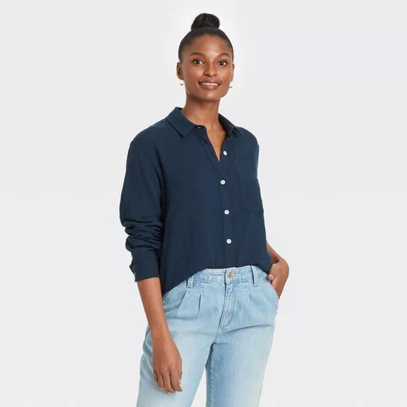 Universal Thread Long Sleeve Gauze Button-Down Shirt | Best Clothing Finds At Target Right Now