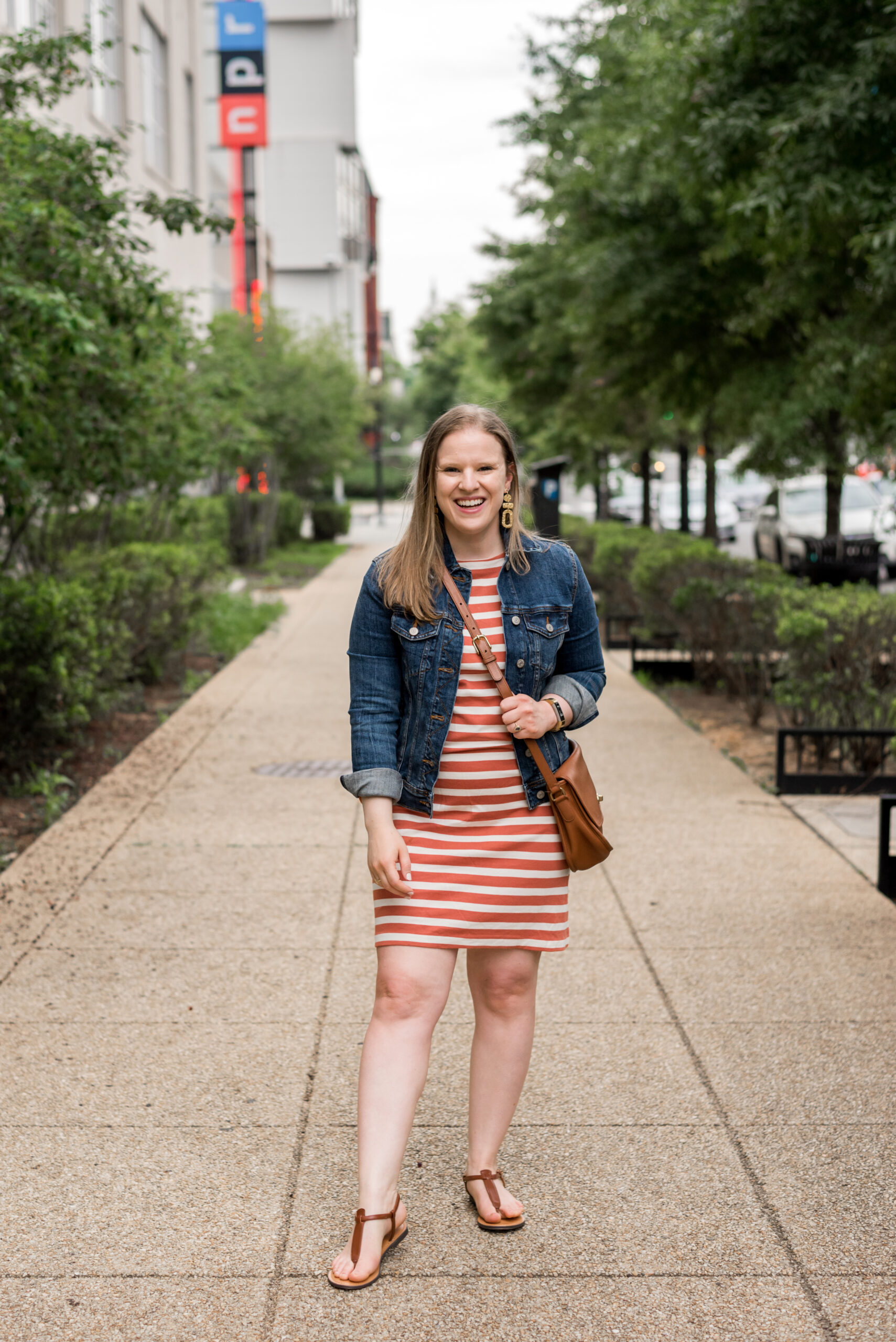 Amazon Goodthreads red Stripe Dress