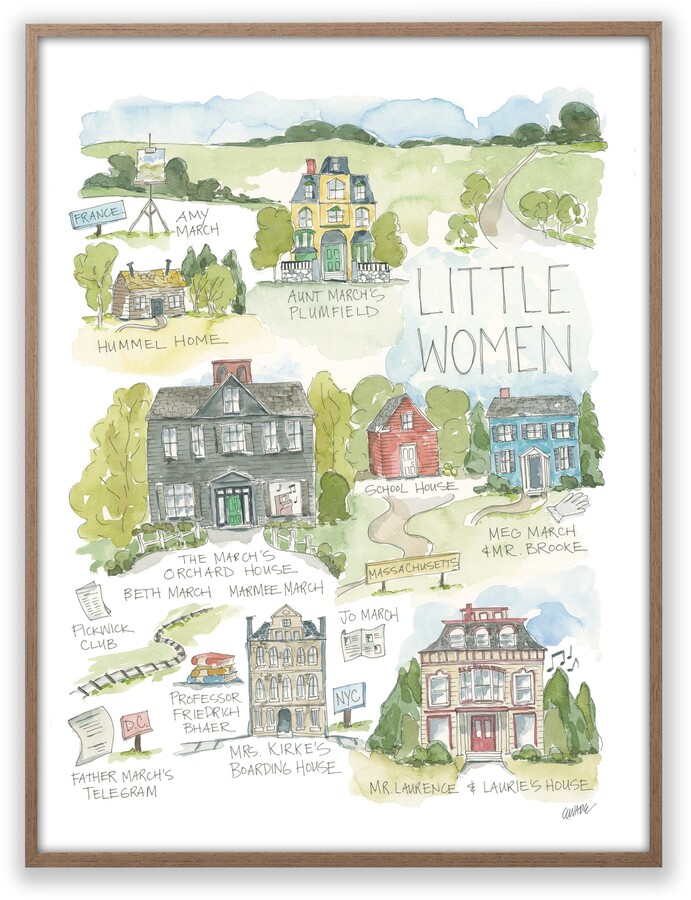 Beautiful Book Maps Little Women