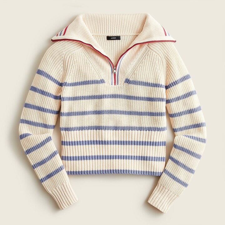 J.Crew Cotton-cashmere pullover in stripe