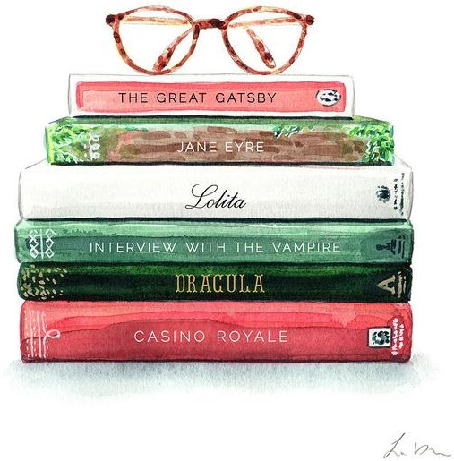 Your Favorite Books Personalized Art Print