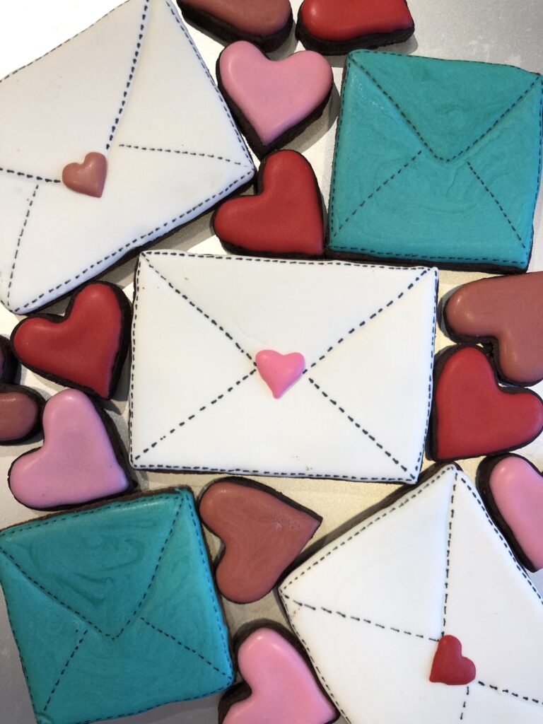 Hearts and Envelopes Sugar Cookies